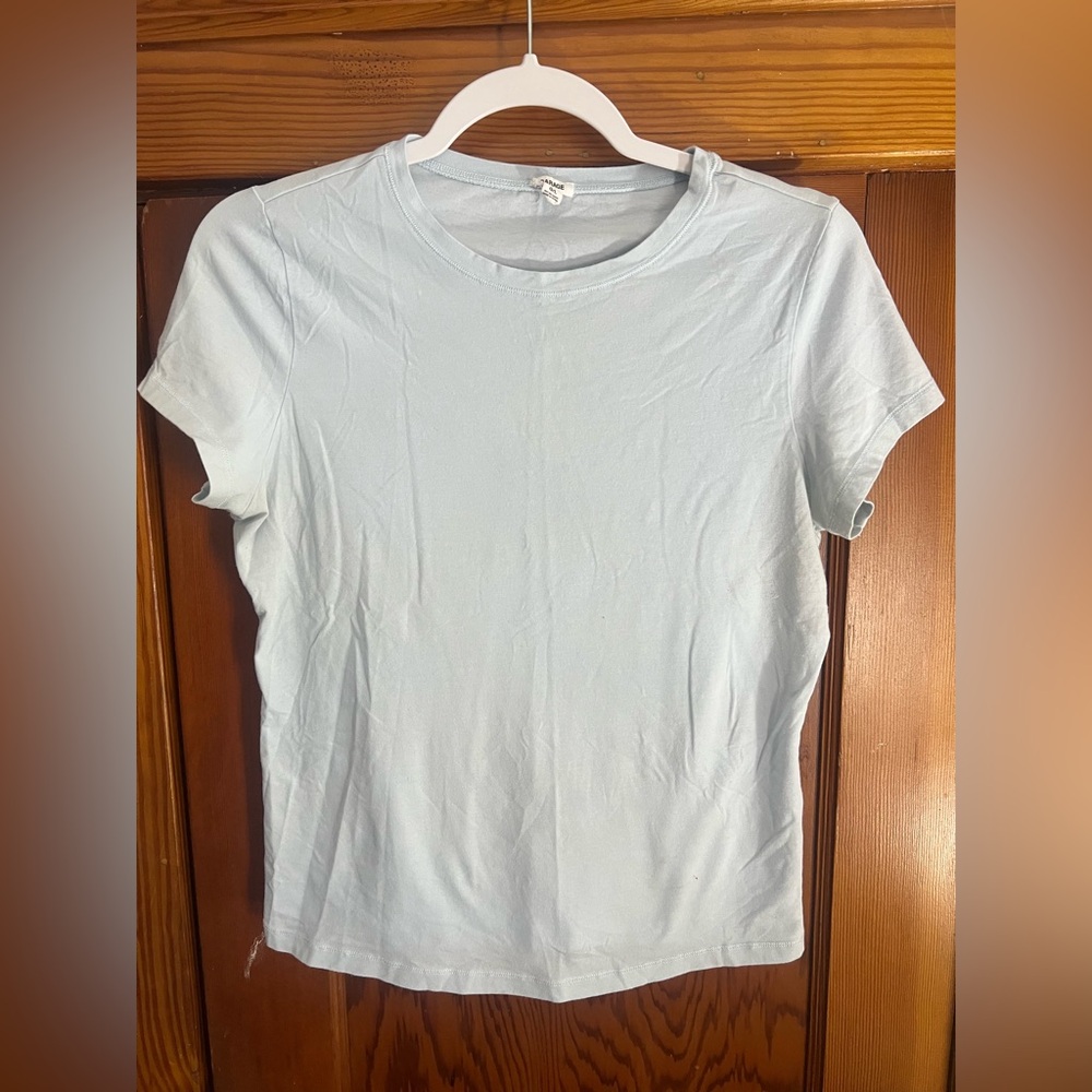 GARAGE Light Blue Crewneck Short Sleeve Tee size large